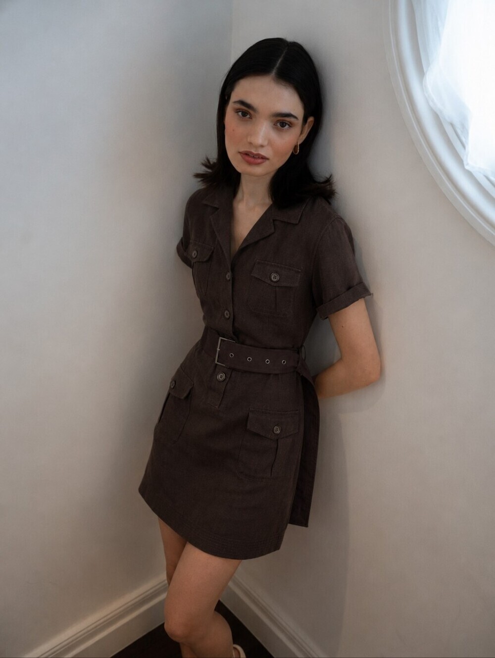Banana Republic Silk Linen Dress E
